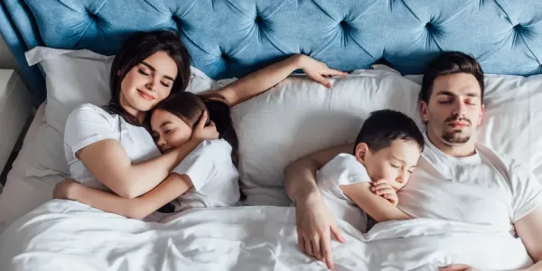 family sleeping