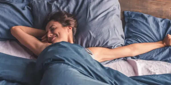 person in bed