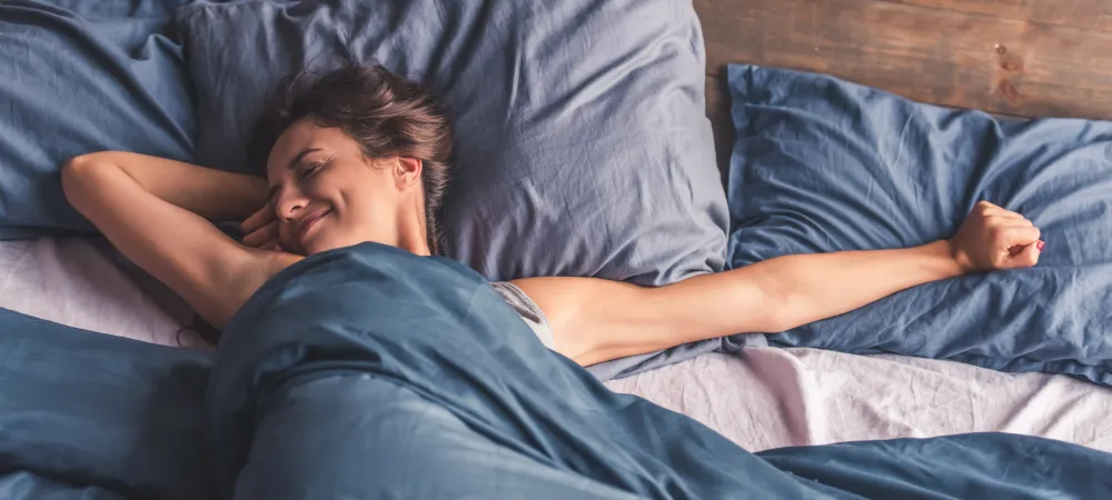 woman laying in bed