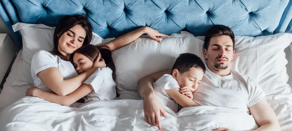 family sleeping